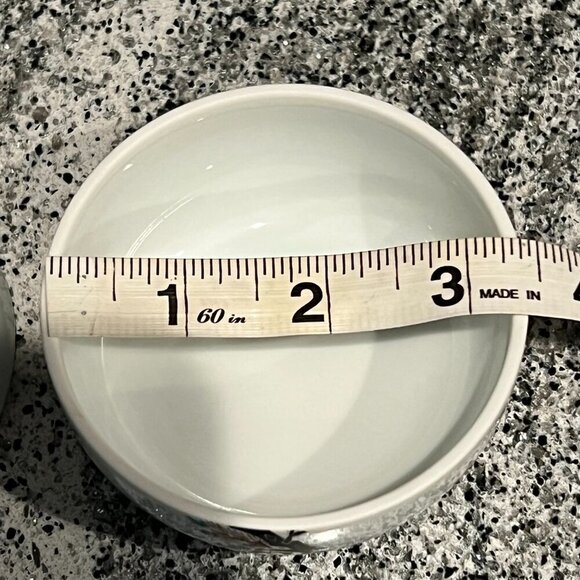 Fukagawa Porcelain Trinket Jar w Lid Storage Container Japan Teal Gold Vintage - Picture 6 of 6